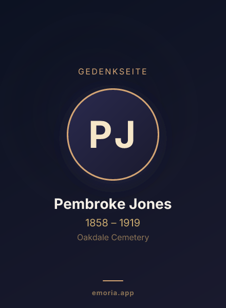 Gedenkportrait von Pembroke Jones