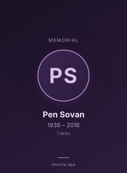 Memorial portrait of Pen Sovan