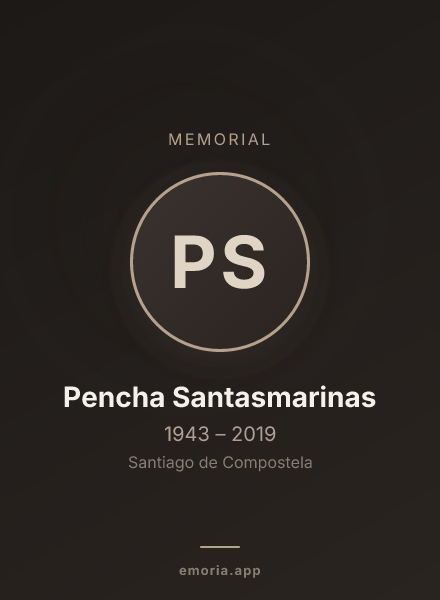 Memorial portrait of Pencha Santasmarinas