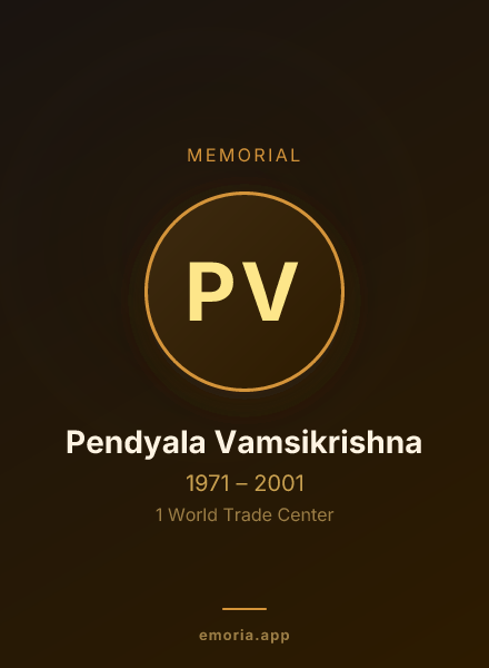Memorial portrait of Pendyala Vamsikrishna