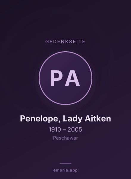 Gedenkportrait von Penelope, Lady Aitken