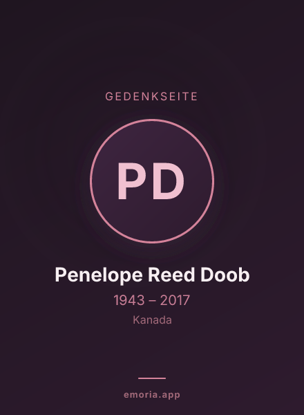 Gedenkportrait von Penelope Reed Doob