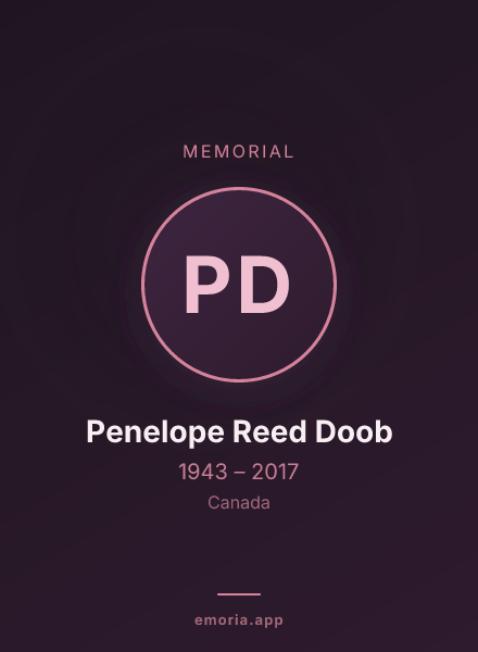 Memorial portrait of Penelope Reed Doob