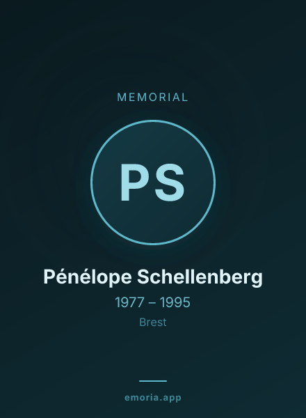 Memorial portrait of Pénélope Schellenberg