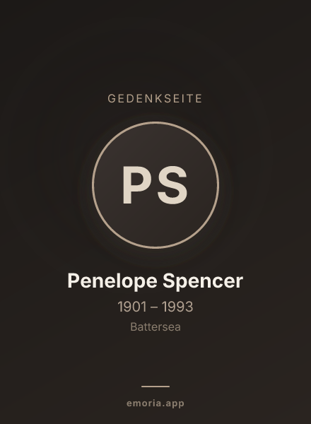 Gedenkportrait von Penelope Spencer