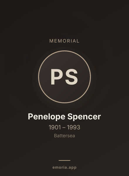Memorial portrait of Penelope Spencer