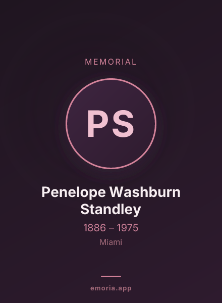 Memorial portrait of Penelope Washburn Standley