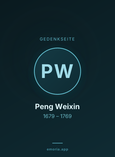 Gedenkportrait von Peng Weixin