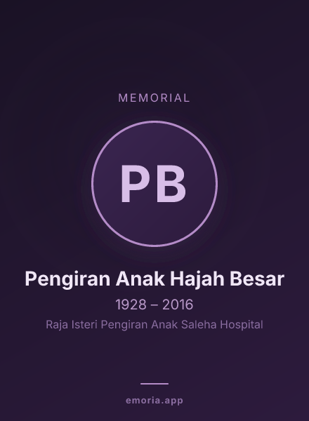 Memorial portrait of Pengiran Anak Hajah Besar