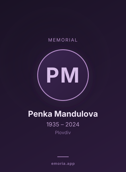 Memorial portrait of Penka Mandulova