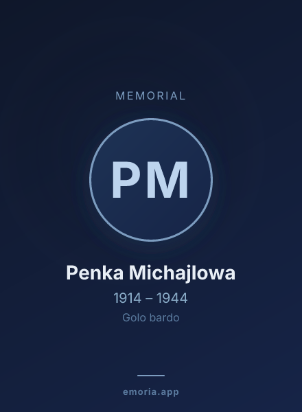 Memorial portrait of Penka Michajlowa