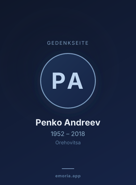 Gedenkportrait von Penko Andreev