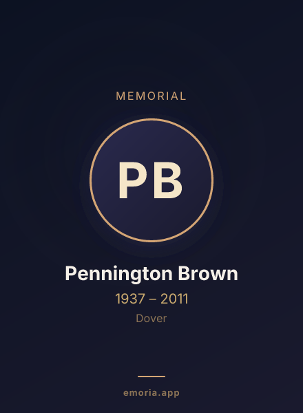 Memorial portrait of Pennington Brown
