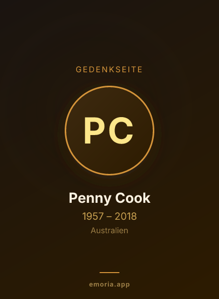 Gedenkportrait von Penny Cook