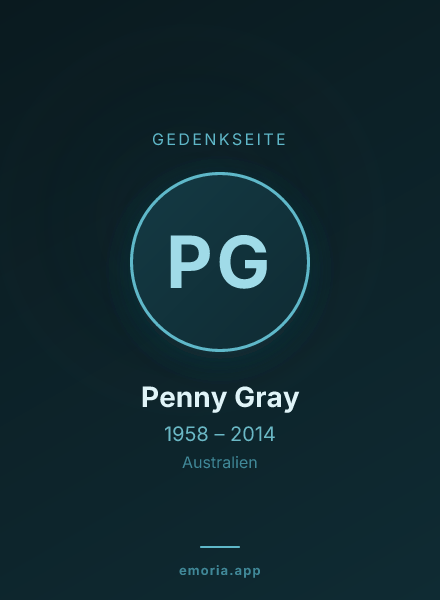 Gedenkportrait von Penny Gray