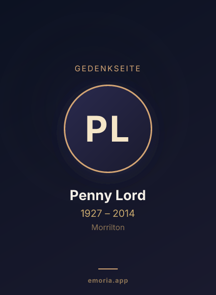 Gedenkportrait von Penny Lord