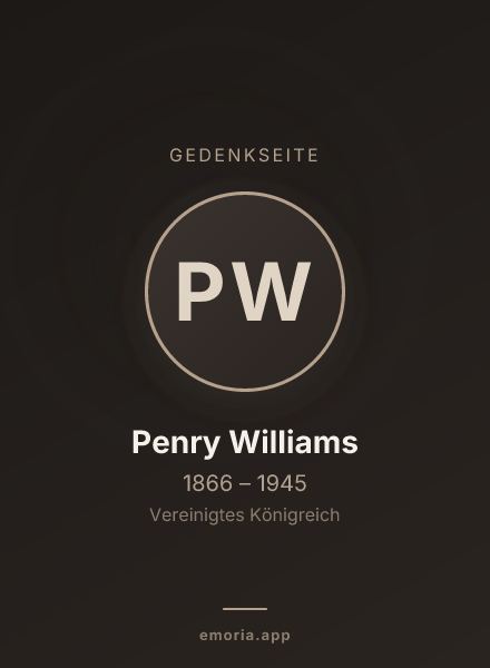 Gedenkportrait von Penry Williams