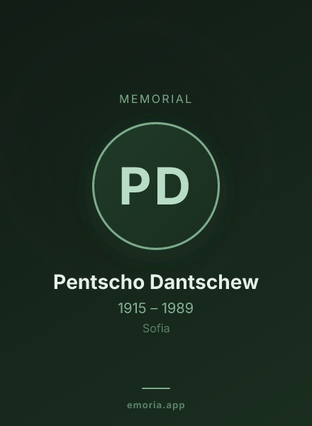 Memorial portrait of Pentscho Dantschew