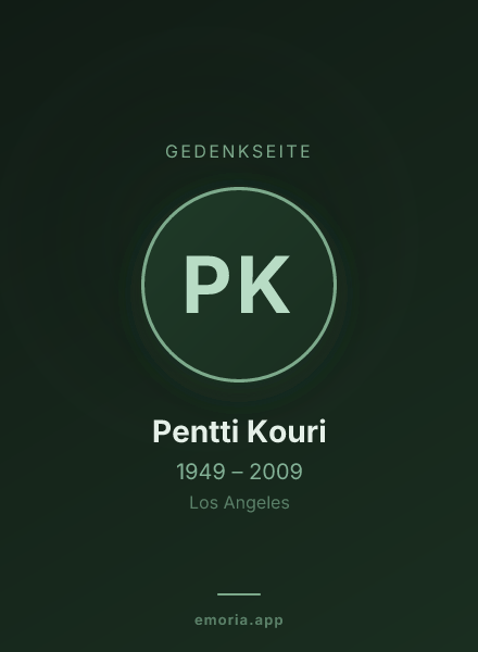 Gedenkportrait von Pentti Kouri