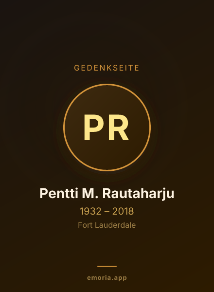 Gedenkportrait von Pentti M. Rautaharju