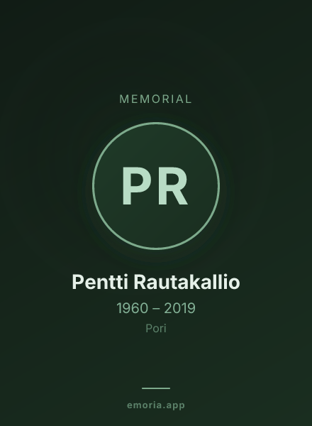 Memorial portrait of Pentti Rautakallio