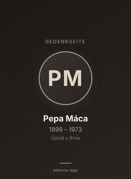 Gedenkportrait von Pepa Máca