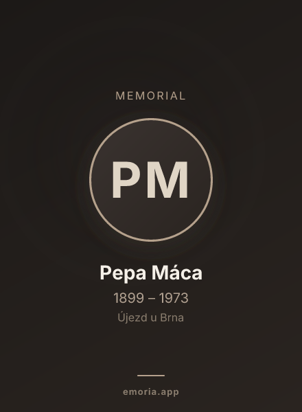 Memorial portrait of Pepa Máca