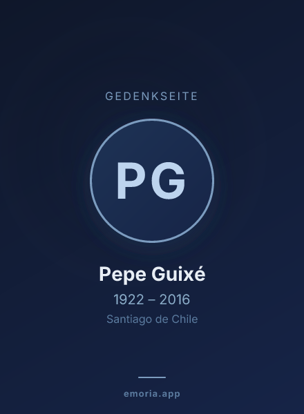 Gedenkportrait von Pepe Guixé