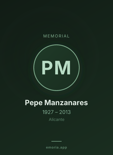 Memorial portrait of Pepe Manzanares