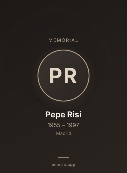 Memorial portrait of Pepe Risi