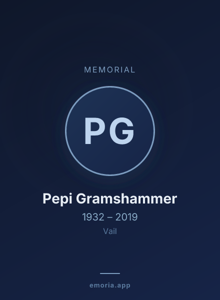 Memorial portrait of Pepi Gramshammer