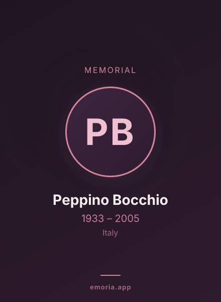 Memorial portrait of Peppino Bocchio