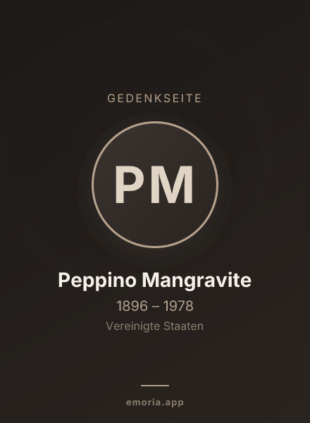 Gedenkportrait von Peppino Mangravite