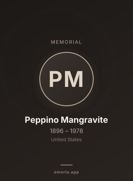 Memorial portrait of Peppino Mangravite