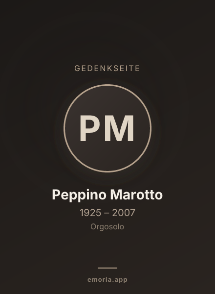 Gedenkportrait von Peppino Marotto