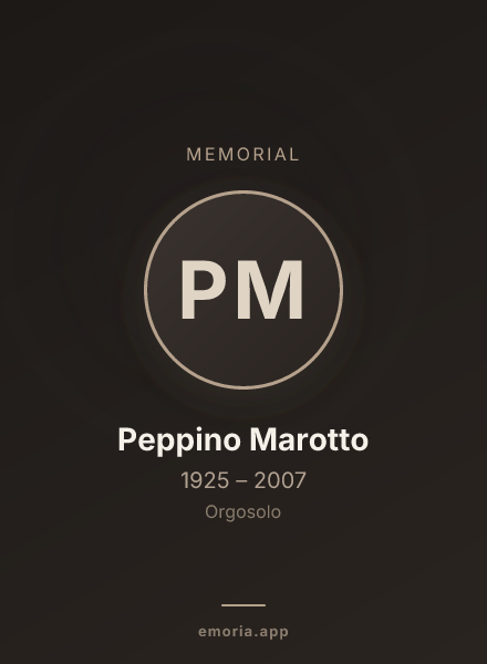 Memorial portrait of Peppino Marotto