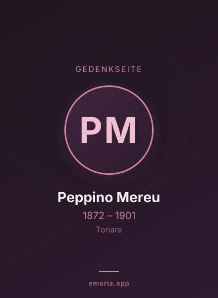 Gedenkportrait von Peppino Mereu