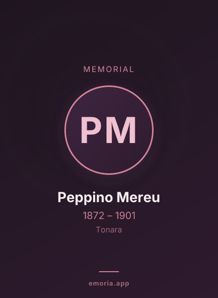 Memorial portrait of Peppino Mereu