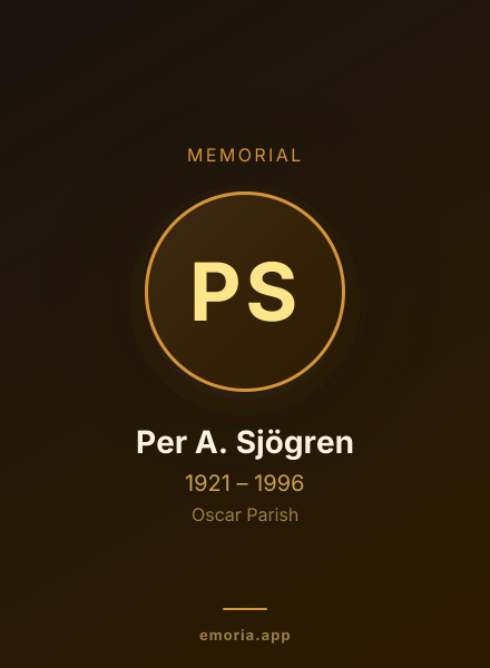 Memorial portrait of Per A. Sjögren