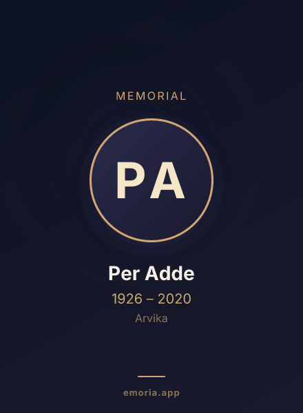 Memorial portrait of Per Adde