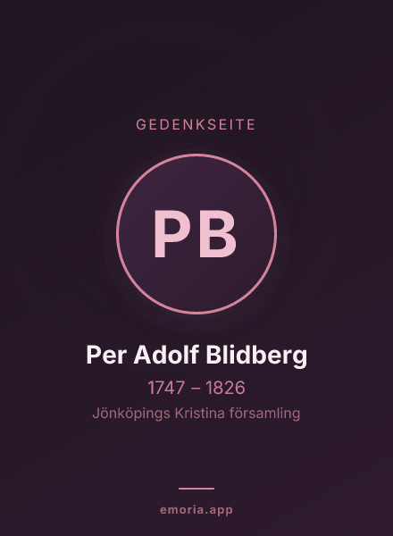 Gedenkportrait von Per Adolf Blidberg