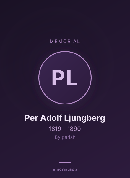 Memorial portrait of Per Adolf Ljungberg