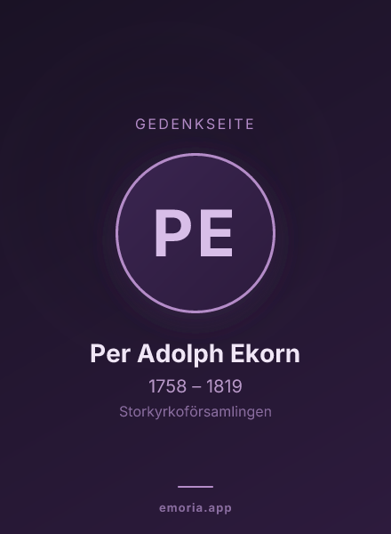 Gedenkportrait von Per Adolph Ekorn