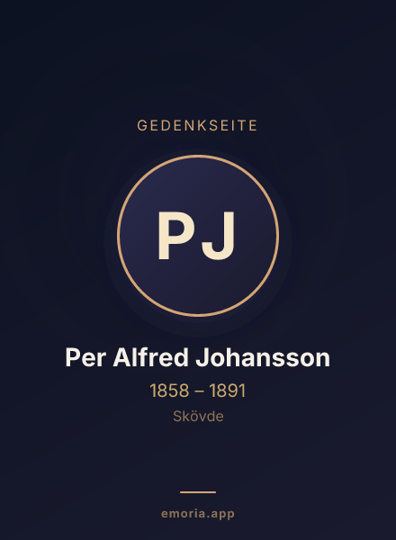 Gedenkportrait von Per Alfred Johansson