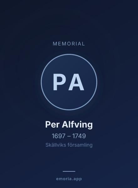 Memorial portrait of Per Alfving