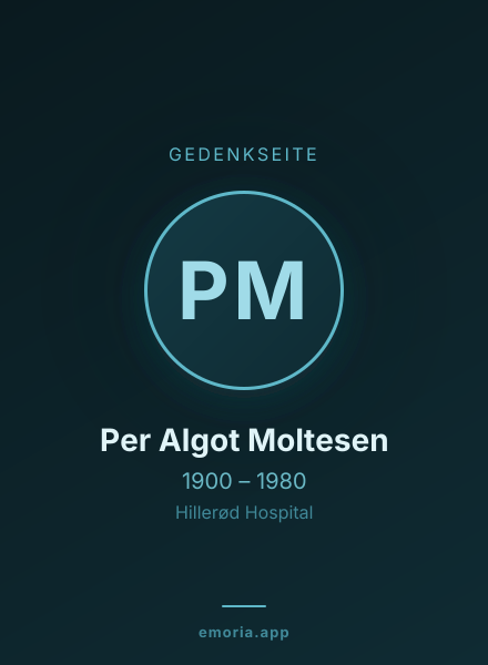 Gedenkportrait von Per Algot Moltesen