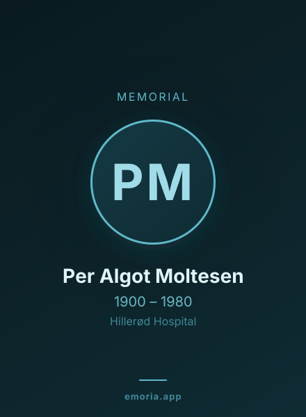 Memorial portrait of Per Algot Moltesen