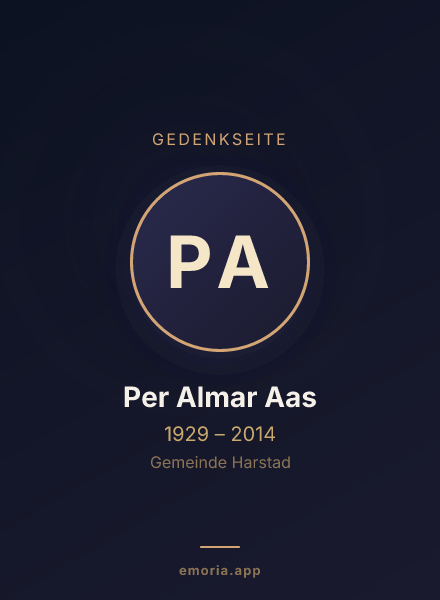 Gedenkportrait von Per Almar Aas