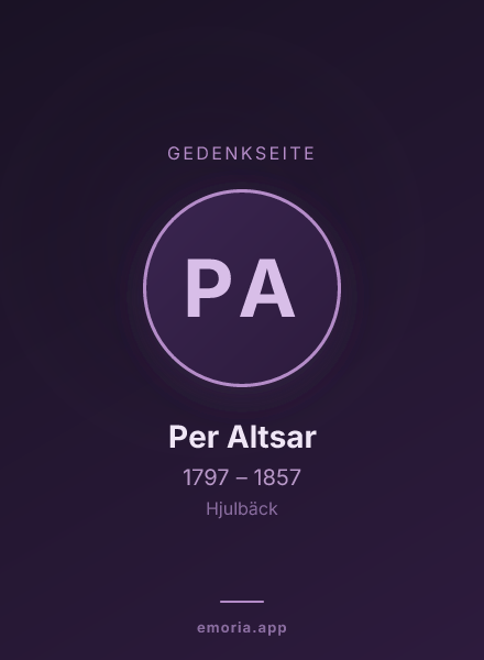Gedenkportrait von Per Altsar