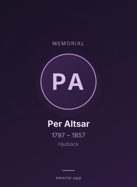Memorial portrait of Per Altsar